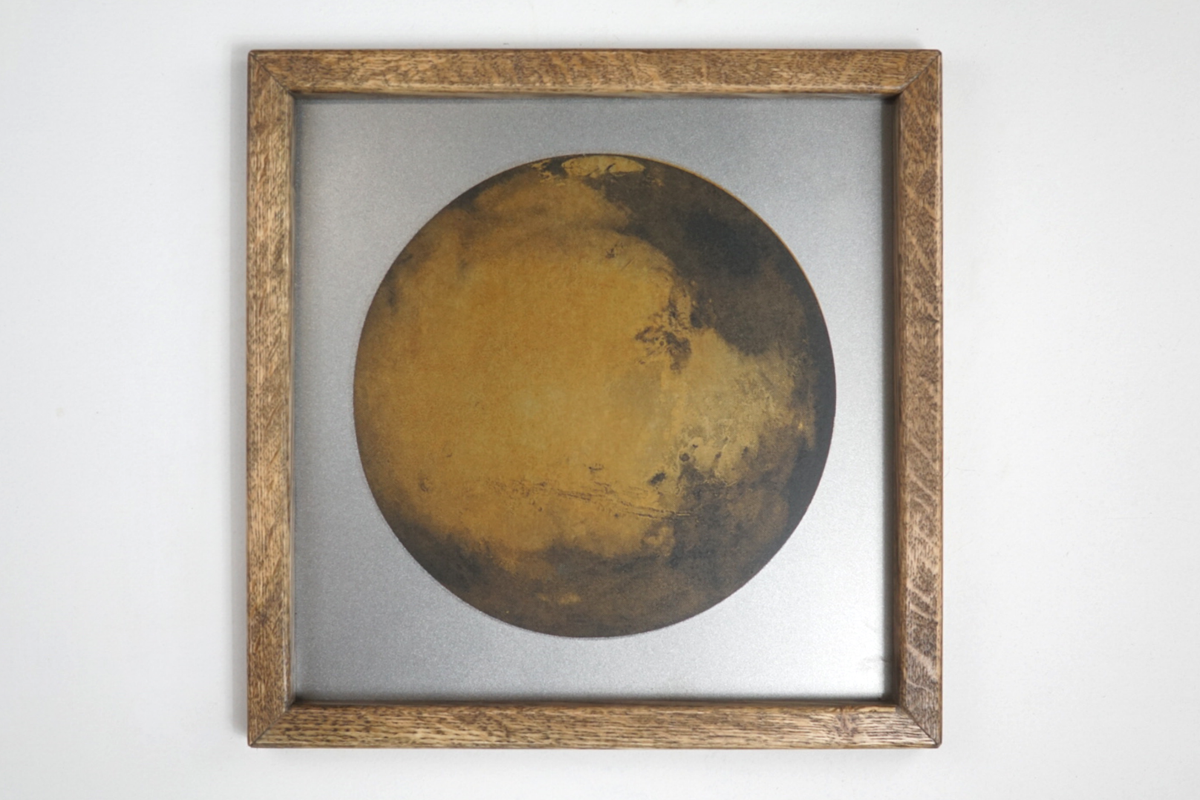 Rusted Mars on Steel Sheet Metal