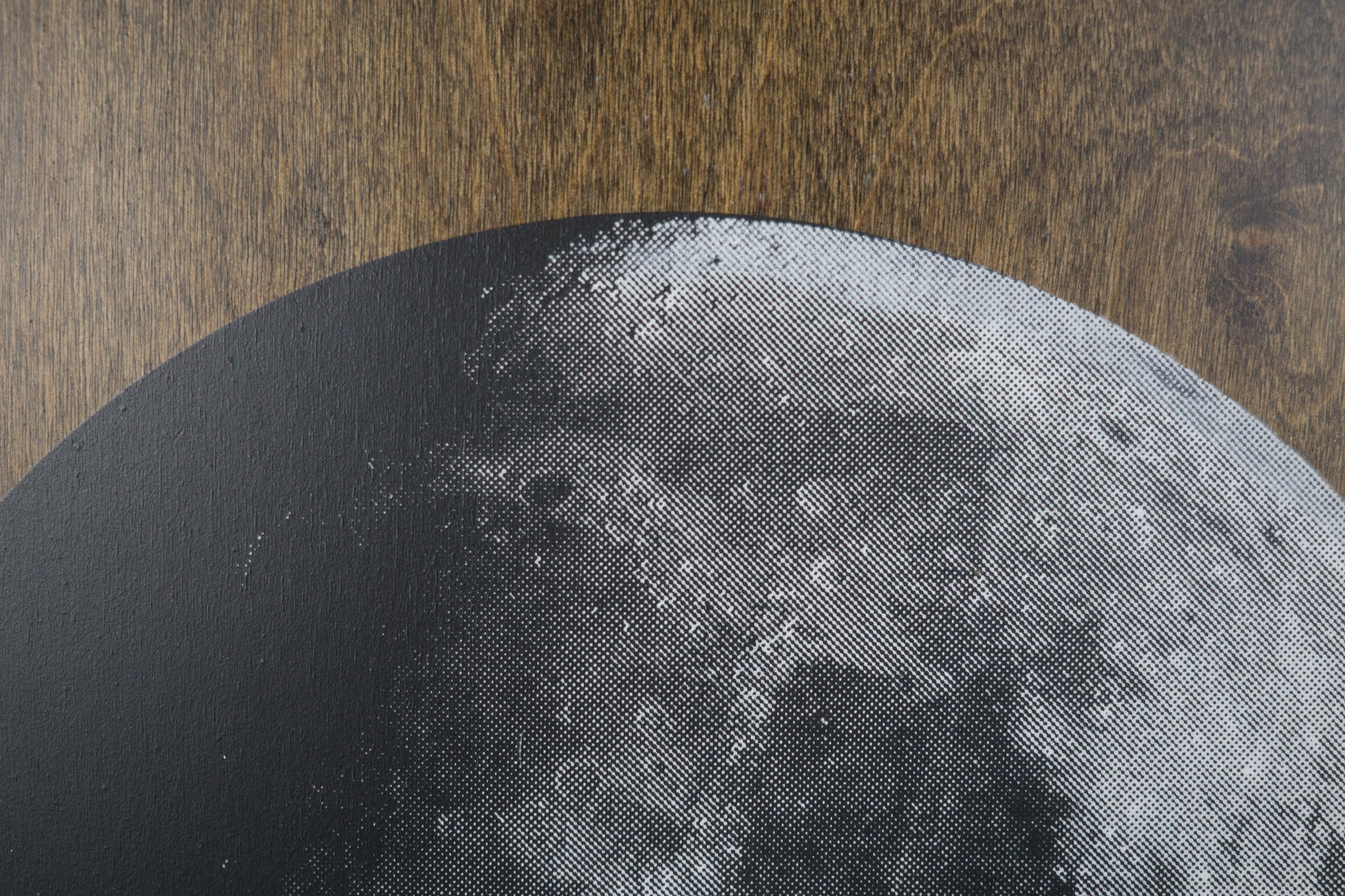 Moon on Stained Birch Plywood