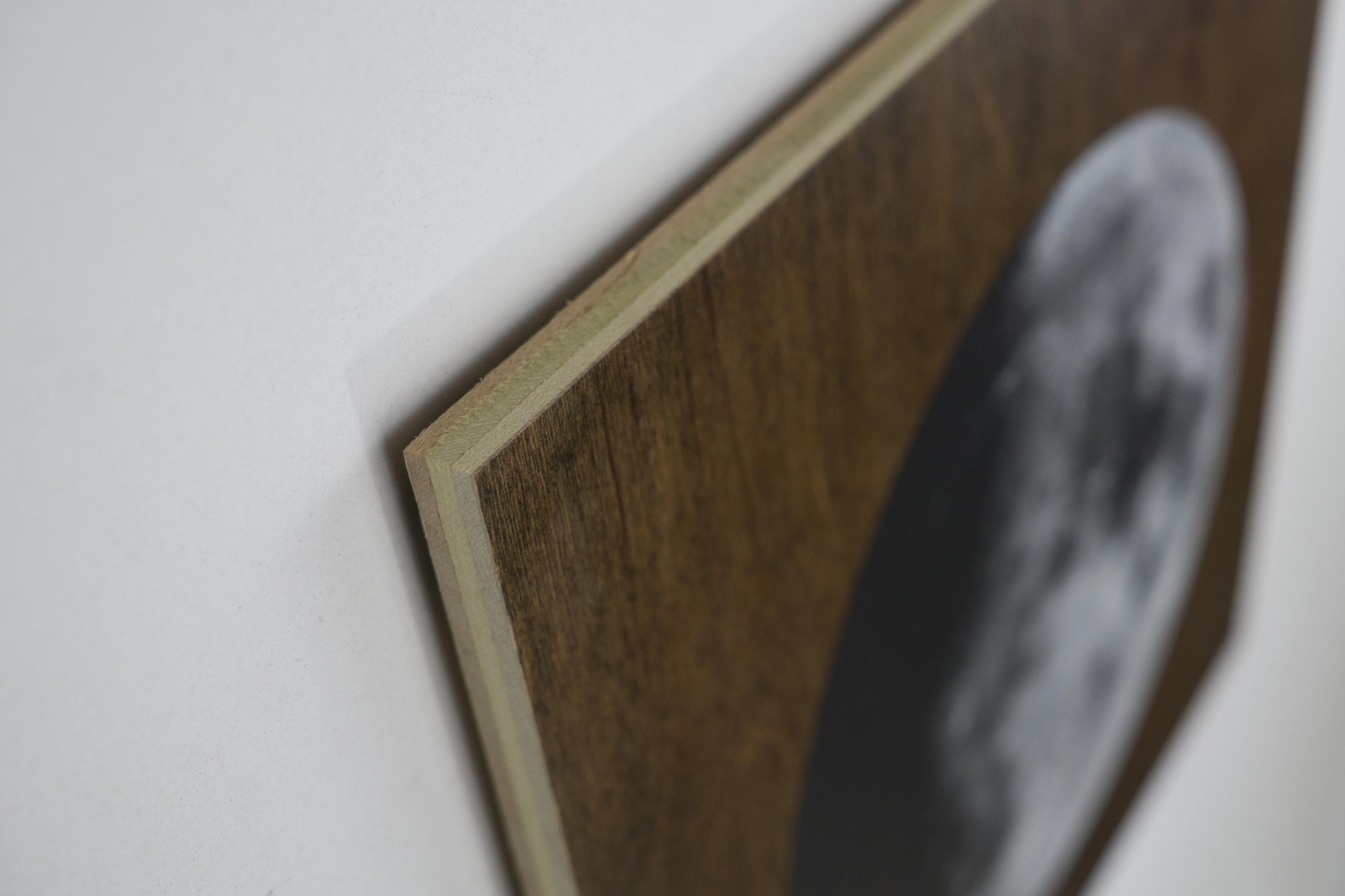 Moon on Stained Birch Plywood