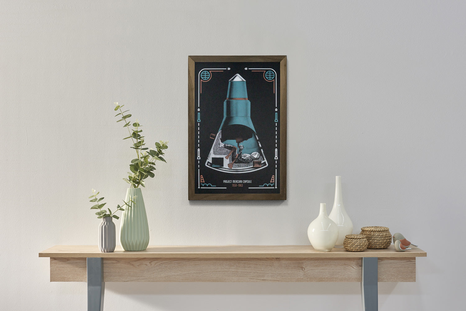 Project Mercury Capsule - Space Exploration Poster